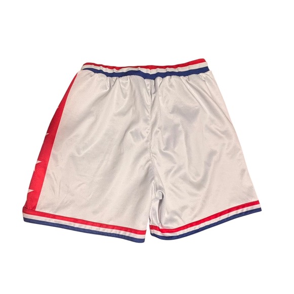 KINETIC Men's Basketball Shorts White Red Blue Stars Size Medium - Picture 2 of 10